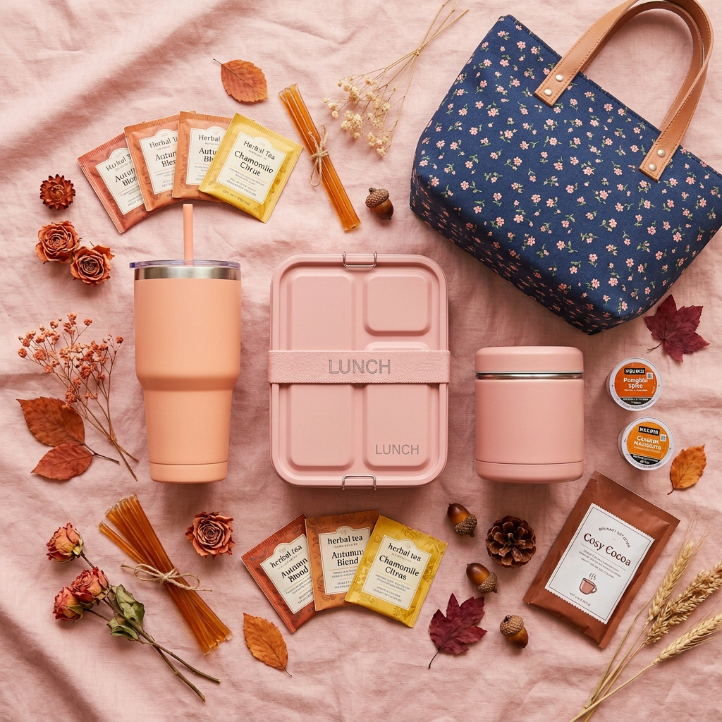 Lunch Break Essentials Bundle - illustrative flat lay